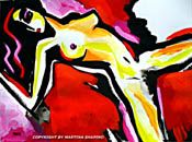 abstract expressionist nude original painting