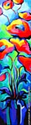 SOLD to AB, Canada
"Abstract Poppies"
original painting
 in acrylic on canvas
12 x 48 inches