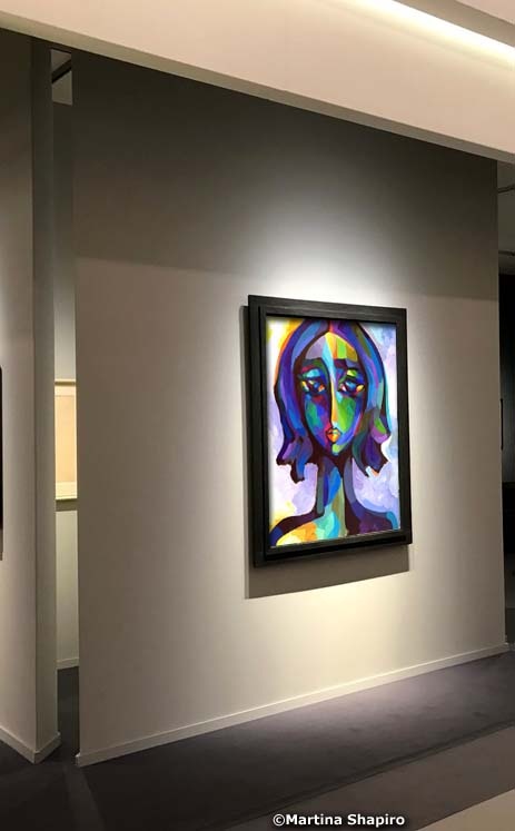 Blue Woman abstract portrait artist Martina Shapiro