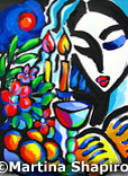 Shabbat with Challah and Cup Jewish fine art