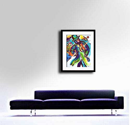 painting in a room - Fiddler Abstraction, artist Martina Shapiro