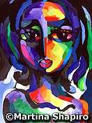 Girl in Purple original painting woman female abstract