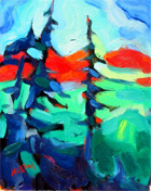 northern landscape original abstract painting fine art