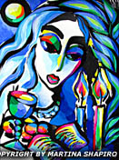 Peace of Shabbat original Jewish fine art artist Martina Shapiro