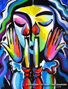 Shabbat Mystique original Jewish fine art by artist Martina Shapiro