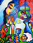 Shabbat Shalom, original Jewish fine art by artist Martina Shapiro