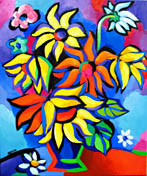 SOLD to Vence, France.
"Sunflower Passion", original oil
on canvas painting,
20x24 inches