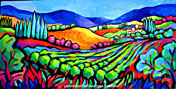 vineyard abstraction original painting