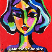 Red Girl original art by Martina Shapiro